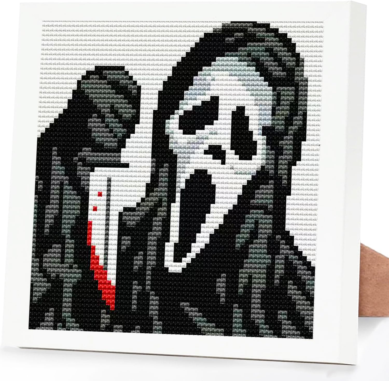 Tiwabb Horror Stamped Cross Stitch Kits for Adults Beginners with Frame