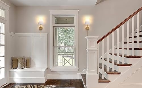 Miniatura 3 de Juego de 2 lámparas de pared con pilas, no requiere cableado para apliques de instalación, luz de pared con control remoto regulable, lámpara de