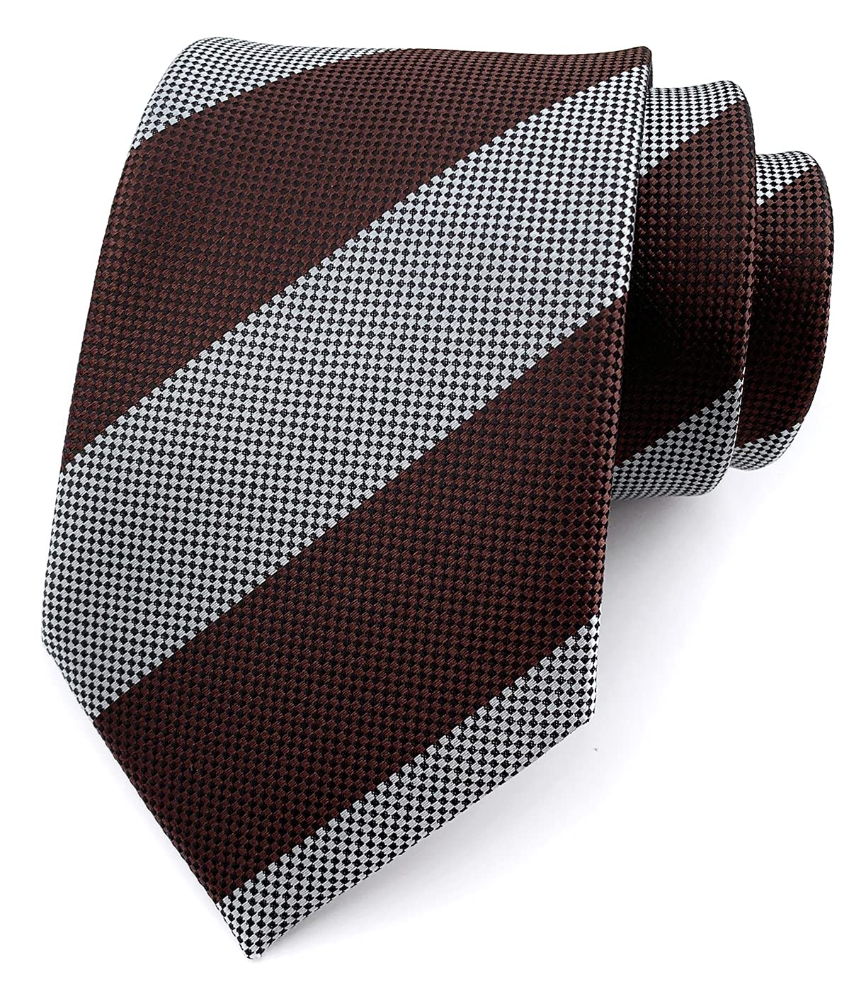 SecdtieSecdtie Men's Modern Stripe Ties Woven Pattern Business Formal Designer Wedding Neckties