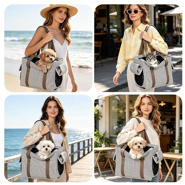 Foto 6 de 6 de PETCUTE Bolsa de Transporte para Mascotas Transportín para Perros Portador de Mascotas Bolsa de Transporte…