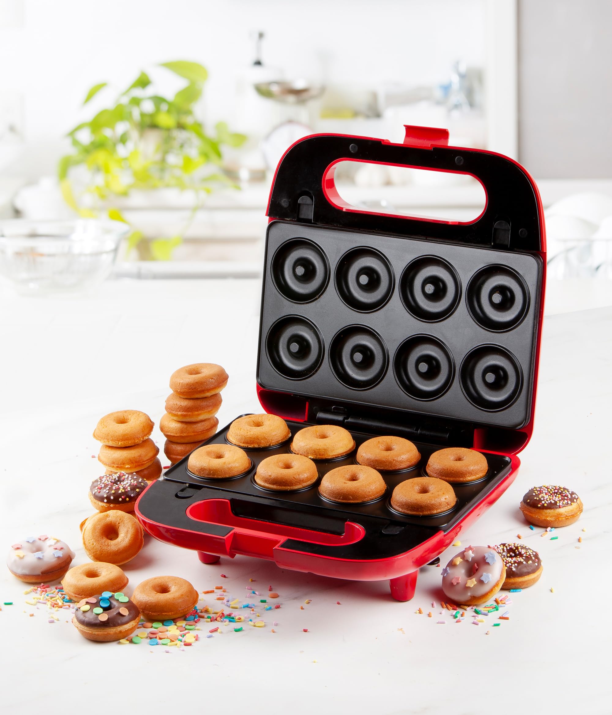 Domo DO9242W 5 en 1 Snack Party Maker Plastoc/Metal, 750 W, Rojo