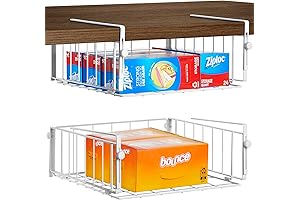 2 Pack Desk Storage Rack Adjustable Under Cabinet Add-on Storage Racks