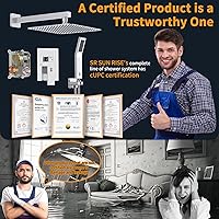 Vista 2 de Sistema de ducha montado a la pared, cromado, pulido, de lujo, para cuarto de baño, de SR Sun Rise