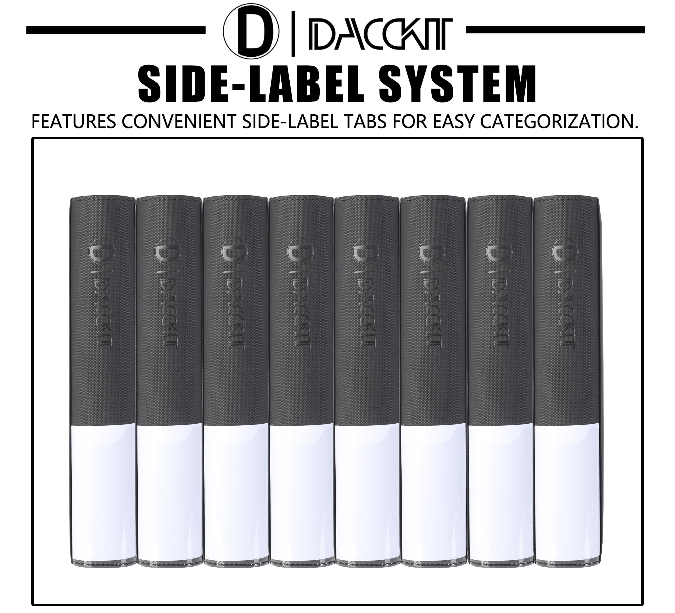 D DACCKIT Raccoglitore semi rigido per carte – Adatto a 240 carte, raccoglitore premium senza anelli a 4 tasche compatibile per carte sportive e collezionabili