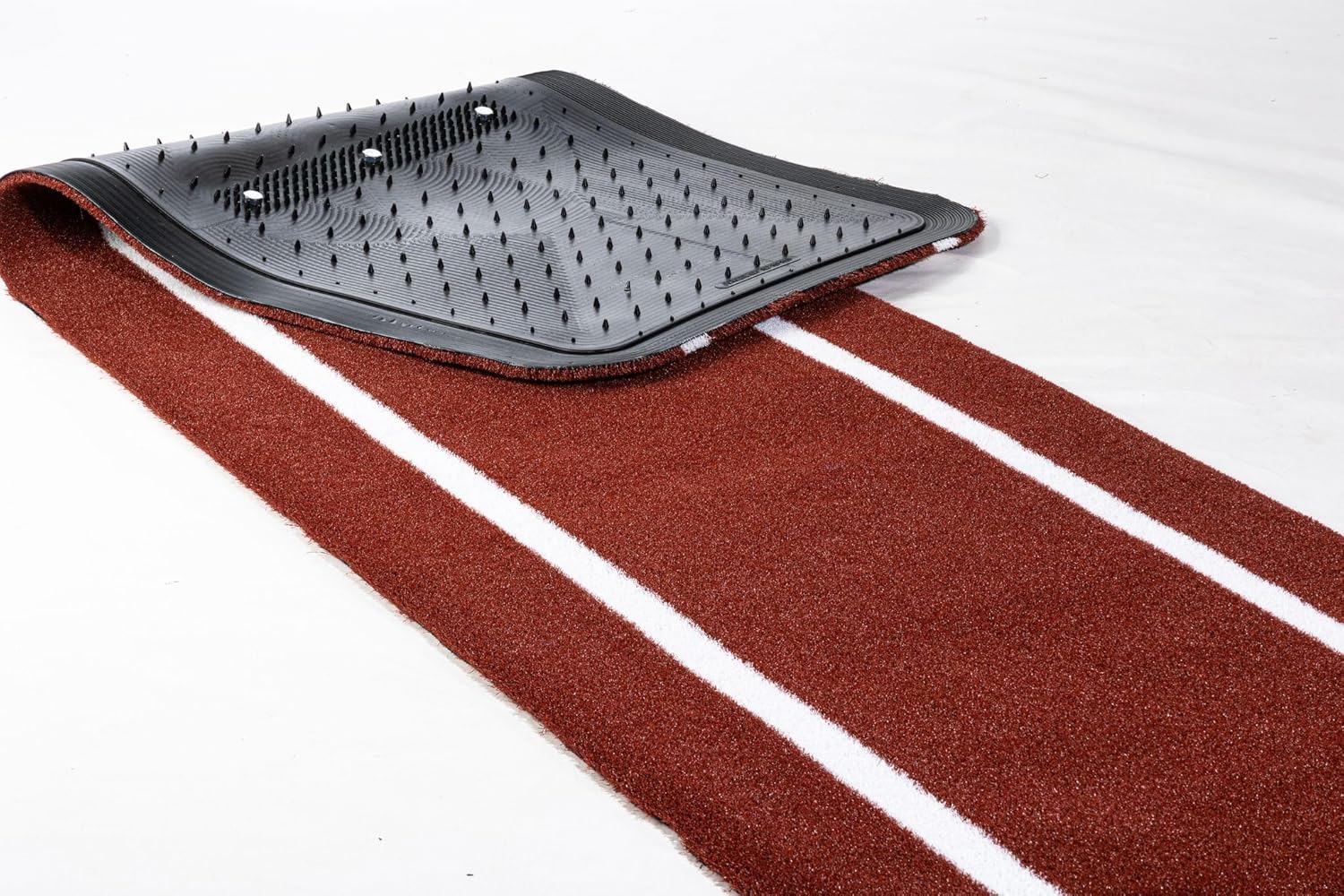 Portolite - Signature Practice Mat with Spikes - Never Slip - Softball Pitching Mats