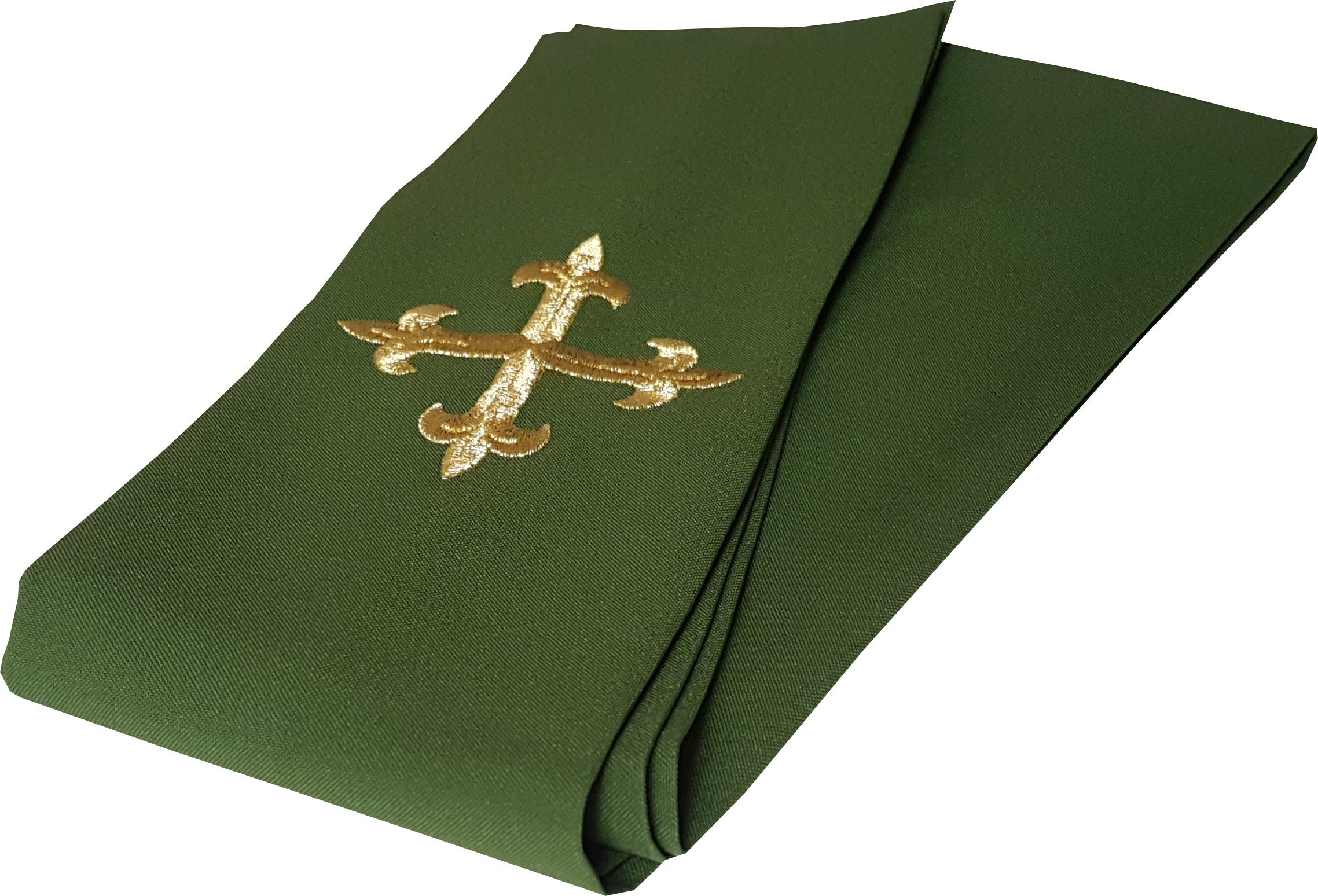 Church Atelier Chasuble with Gold Cross Embroidered (Green)