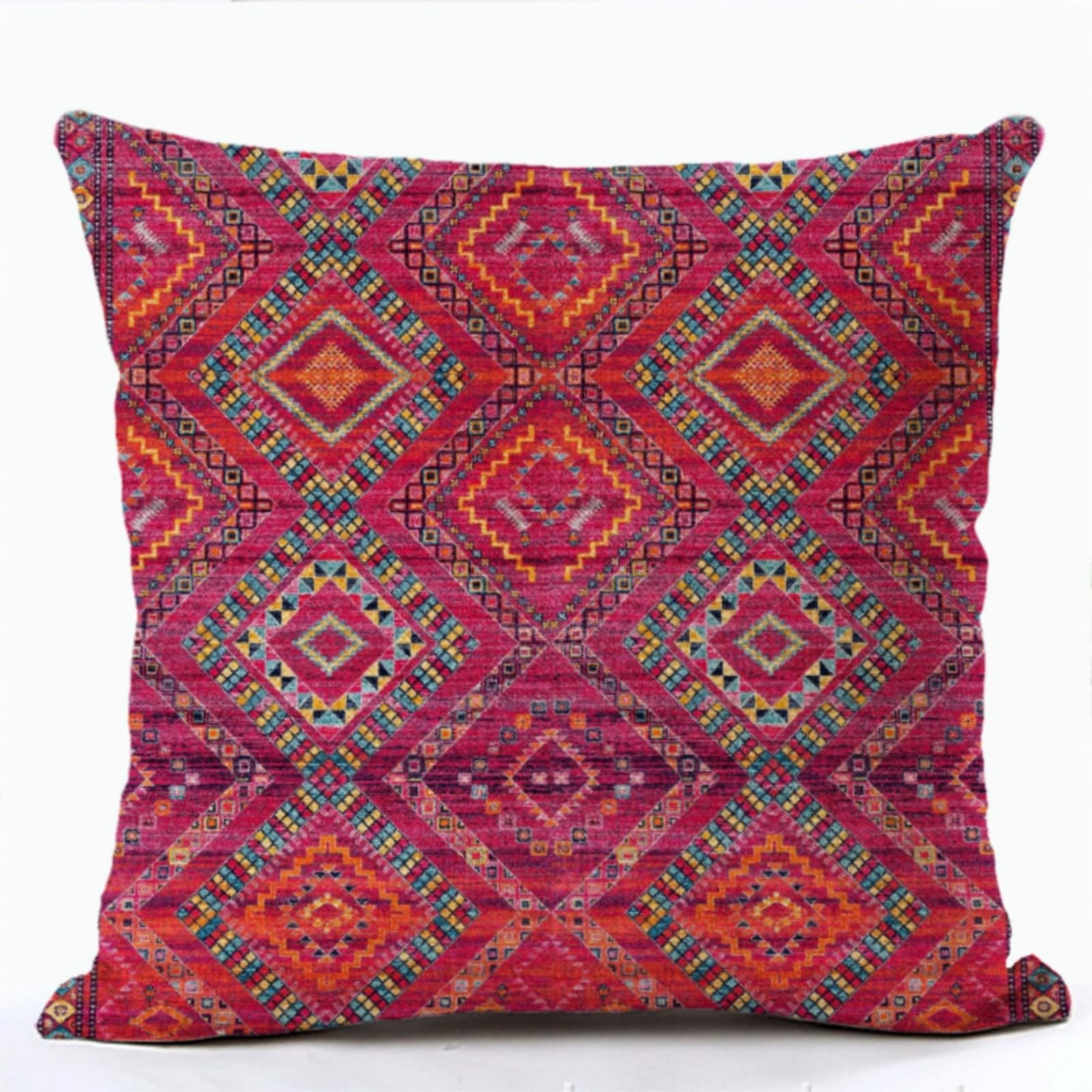 wxlmom Cushion Covers 40cm x 40cm Red Purple Pillowcase Invisible Zipper
