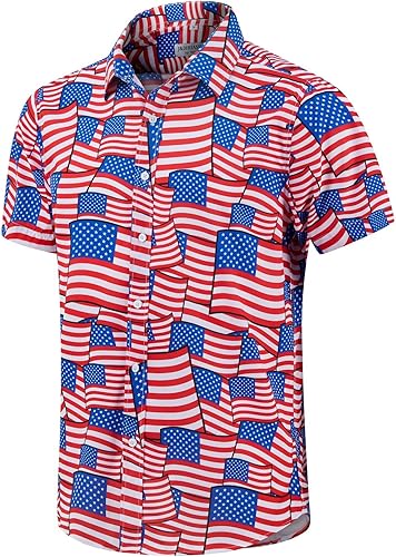 J&DHUASHA Camisas hawaianas para hombre, estilo casual, con botones, manga corta, Aloha Beach