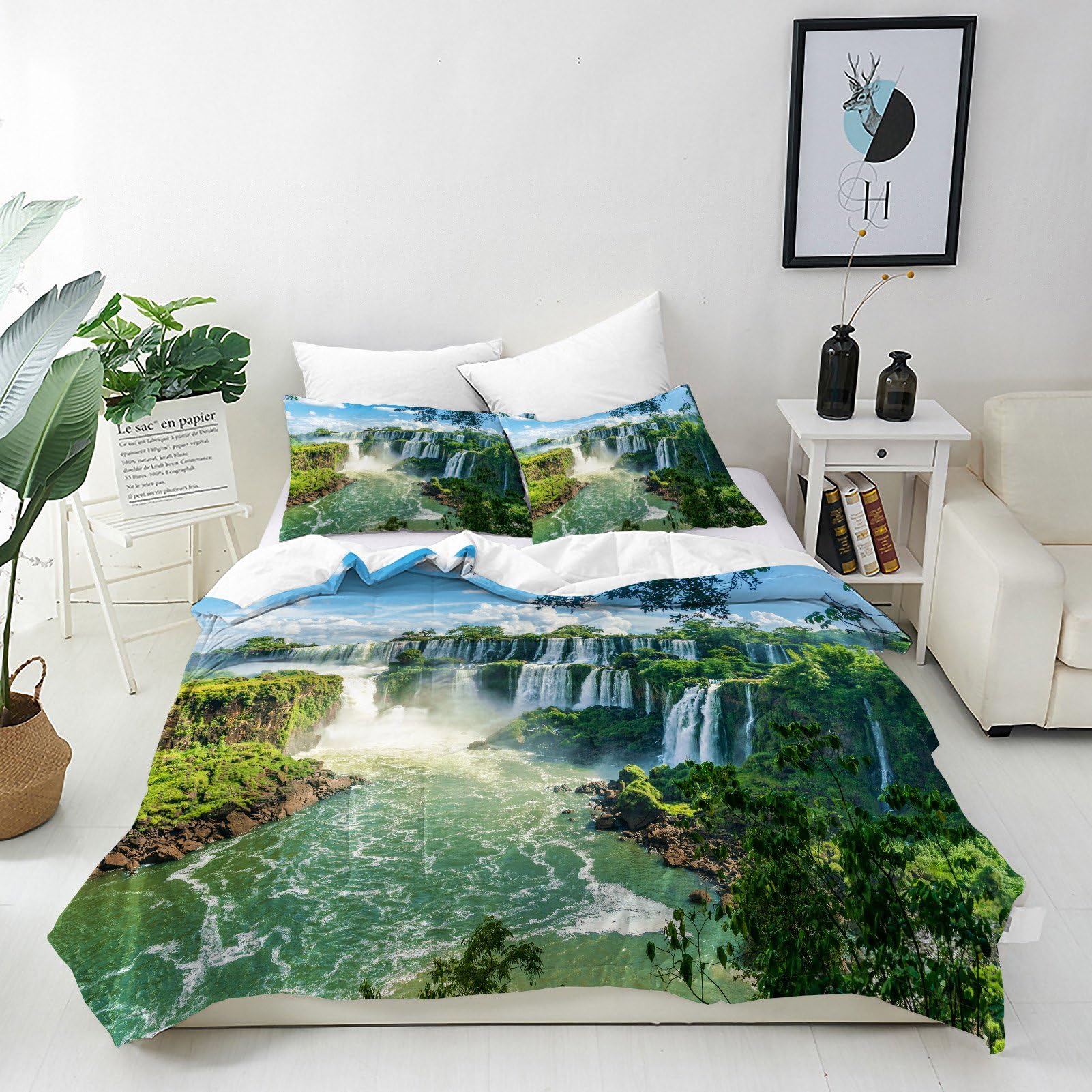 ANHOPE Waterfall Forest River Duvet Cover Set Double 200x200cm