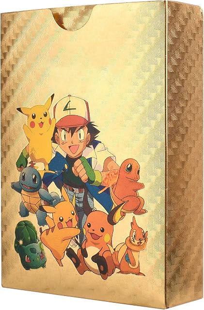 IHOYE 55 Pcs Rare Gold Cards Golden Card Pack Vmax GX Foil TCG Cards Gifts for Kids And Adults.16 Vmax Rares, 13 V Series Cards,11 GX Cards, 2 EX Rares, 7 Tag Cosplay Cards & 6 Basic Cards.