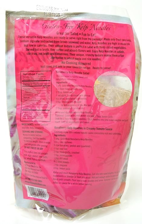 Amazon.com : Gold Mine Kelp Noodles, Kona Berry, 12 Count ...