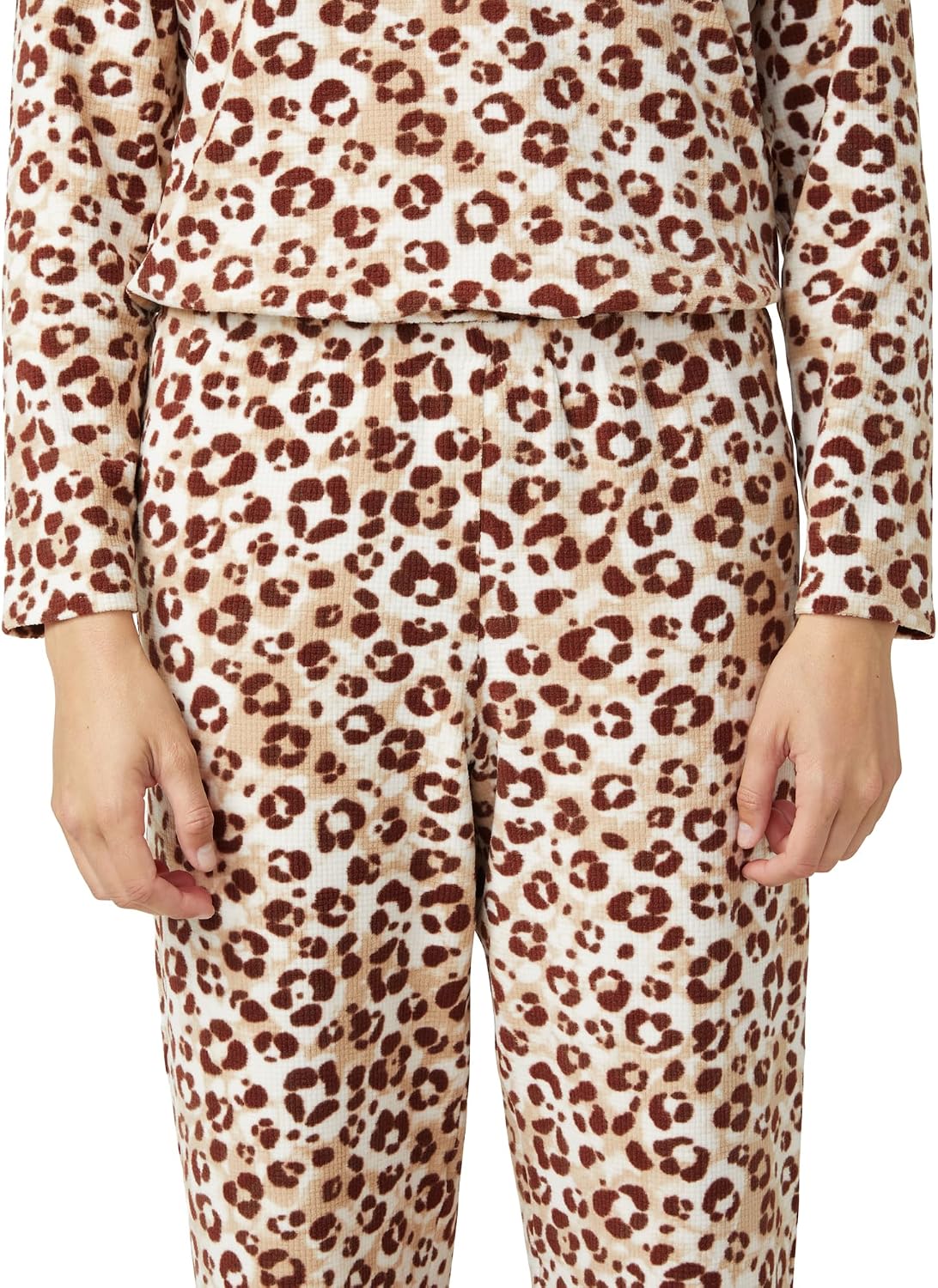 HUE Women's Super Soft Fleece Winter Pajama Gift Set Includes Long Sleeve Pj Top and Pant