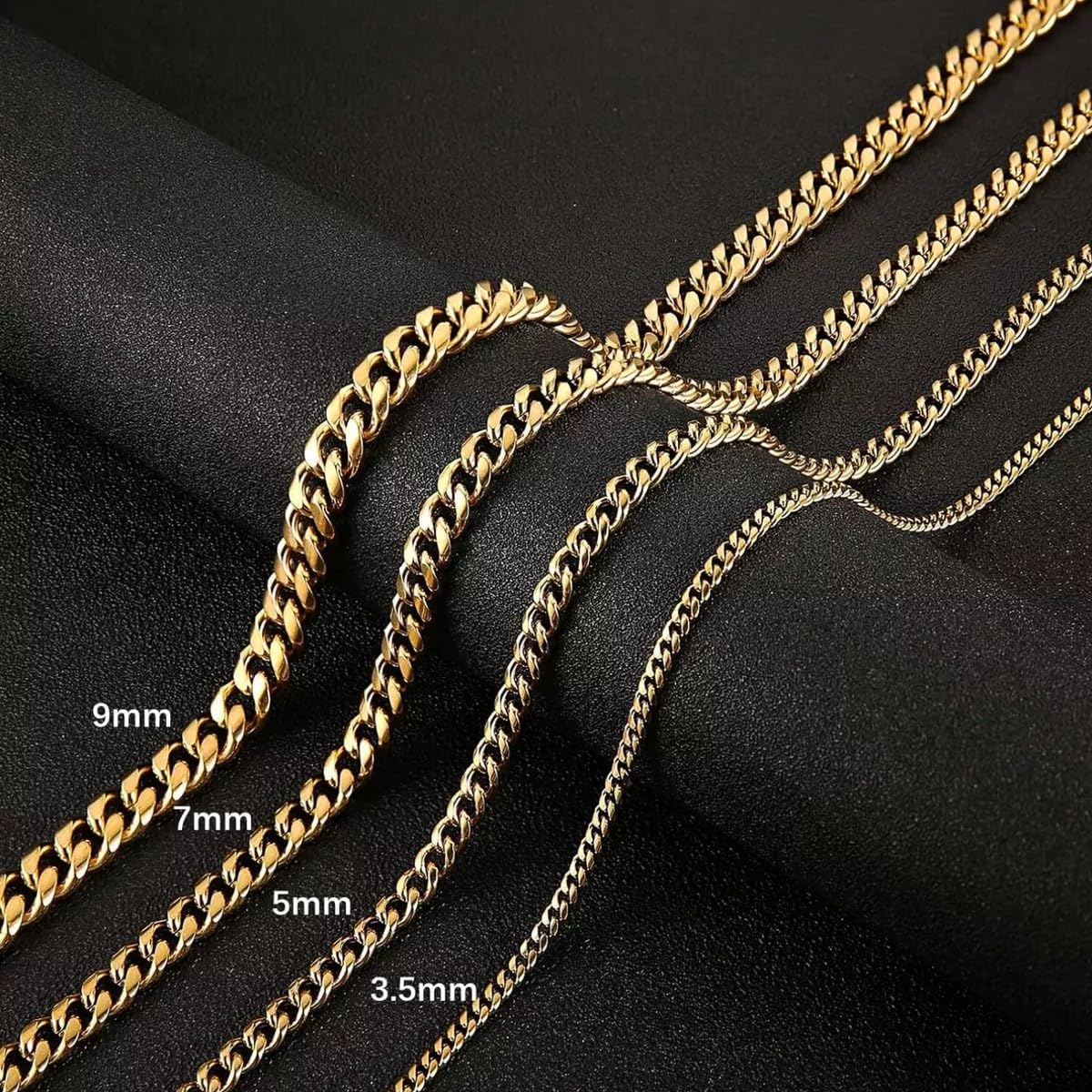 Gold Cuban Chain Necklace for Women, Trendy 14K Gold Plated Dainty Chunky Necklace Adjustable Cuban Link Chain Choker Necklace for Men Fashion Jewelry Best Gifts for Birthday Christmas Thanksgiving - Image 5