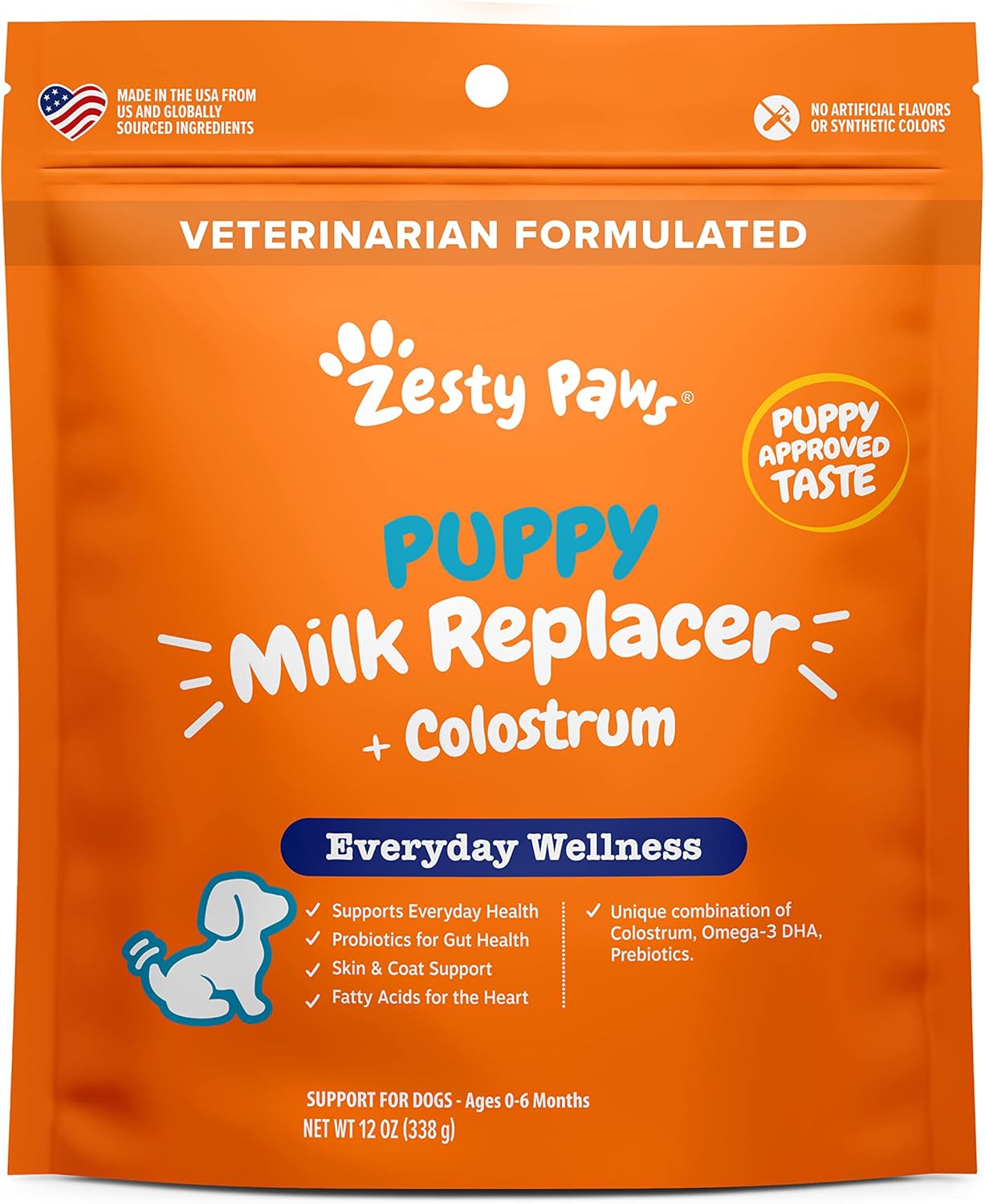Zesty Paws Puppy Milk Replacer + Colostrum Milk