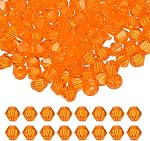 PATIKIL 6mm Bicone Crystal Beads, 200 Pcs Glass Faceted Bicone Beads Loose Spacer Bead for Jewelry Making Bracelet Necklace Earrings Wind Chimes Craft, Clear