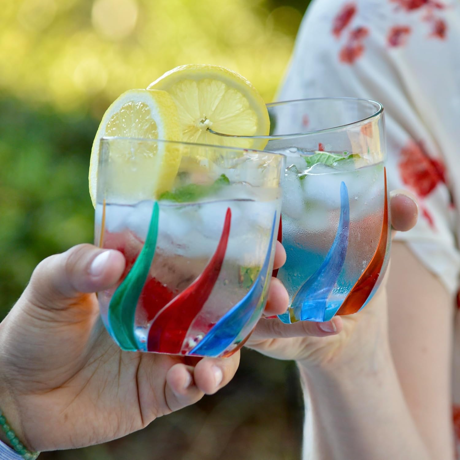 Italian Crystal Whiskey Glass Set of 2, Trix, 12 oz Glass Thick Bottom Bourbon Glasses Old Fashioned Rocks Glasses Tumbler for Scotch, Cocktail, Liquor, Home Bar Whiskey Gifts for Men - Made in Italy