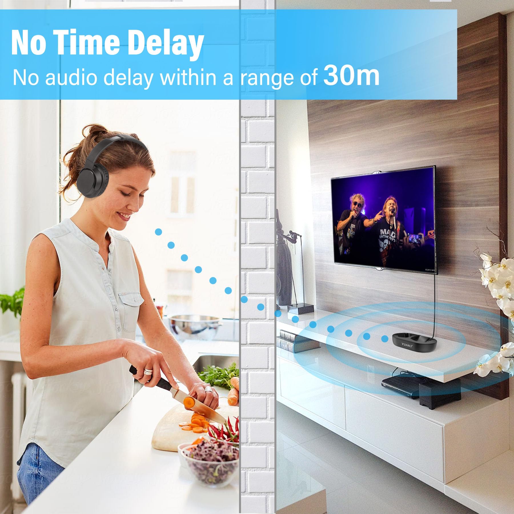 Orecchiette Bluetooth Wireless per TV 28 Ore Audioiali - Dettaglio