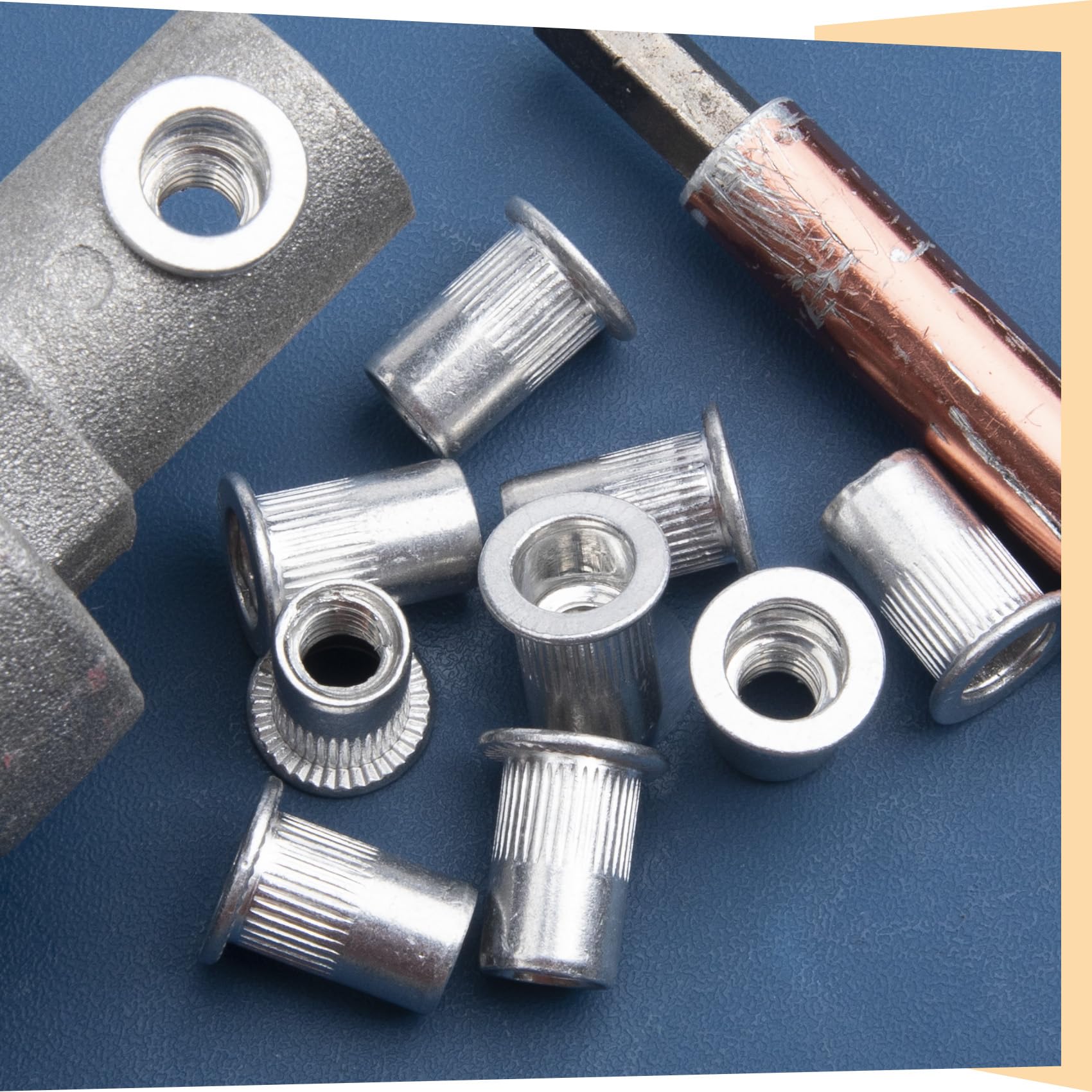 Threaded Rivet Rivet Nuts And Bolts 200Pcs Stainless Steel Rivet Nuts Flat Head ...