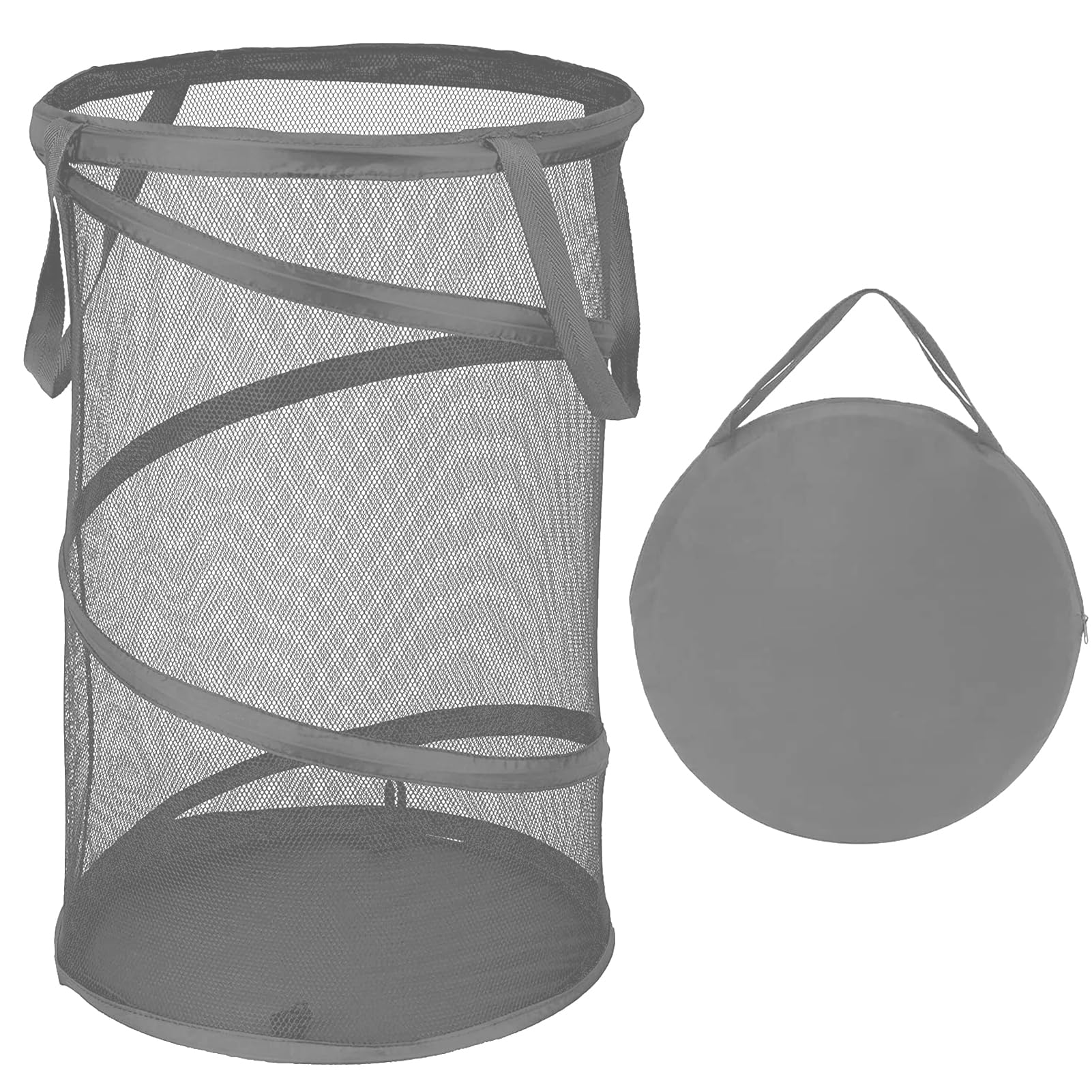 BATTOO Collapsible Laundry Baskets, Foldable Mesh Pop Up Hamper, Portable Laundry Basket Hamper with Handles for Laundry, Bathroom, Kids Room, College