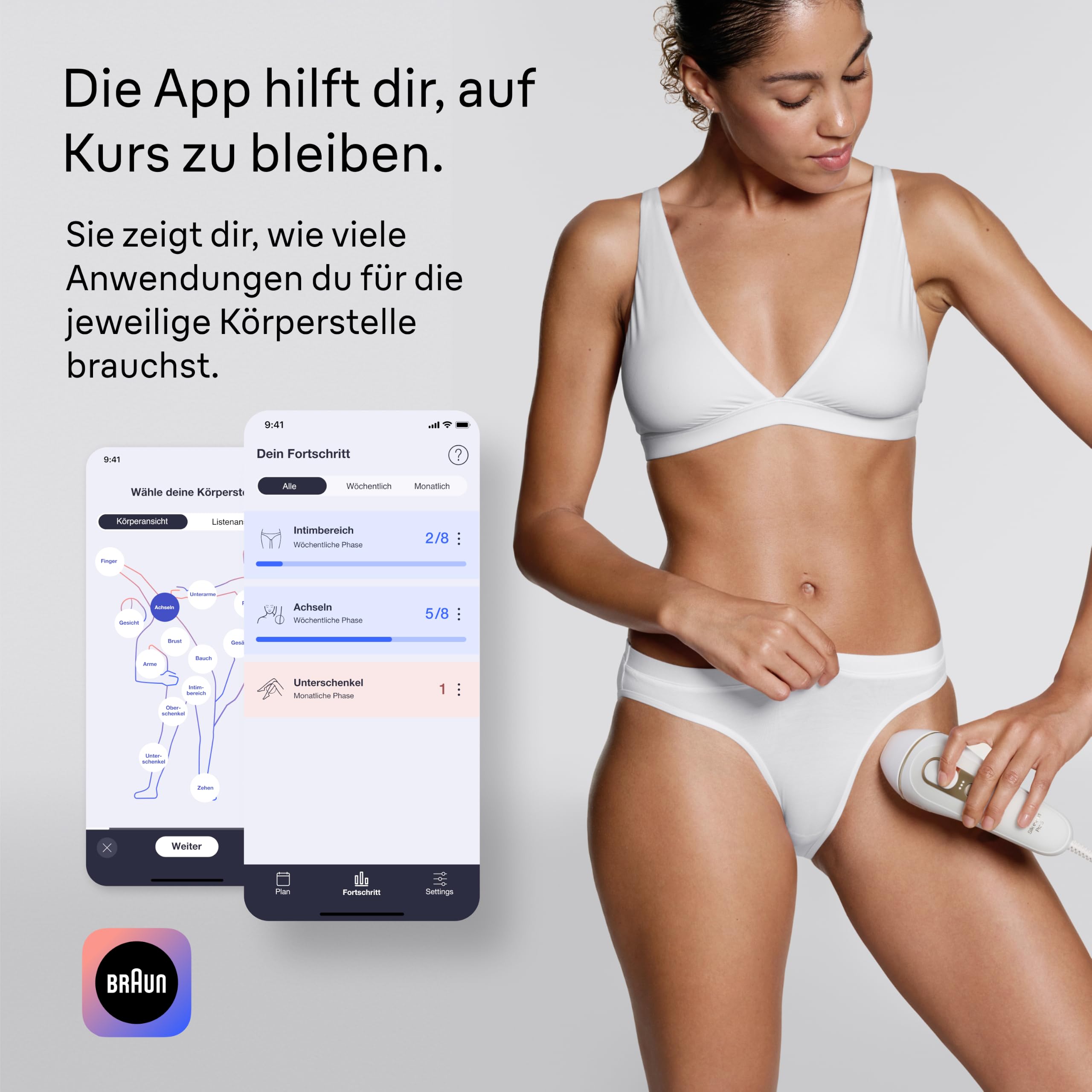 Braun  Silk·expert Pro 5, IPL Geräte Haarentfernung, PL5230, Weiß/Gold – Ansicht 12