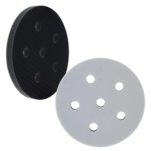 Dura-Gold Pro Series - Almohadilla de interfaz de lijado de densidad suave de 0.197 x 0.394 in, patrón de 5 agujeros, sin polvo, paquete de 2