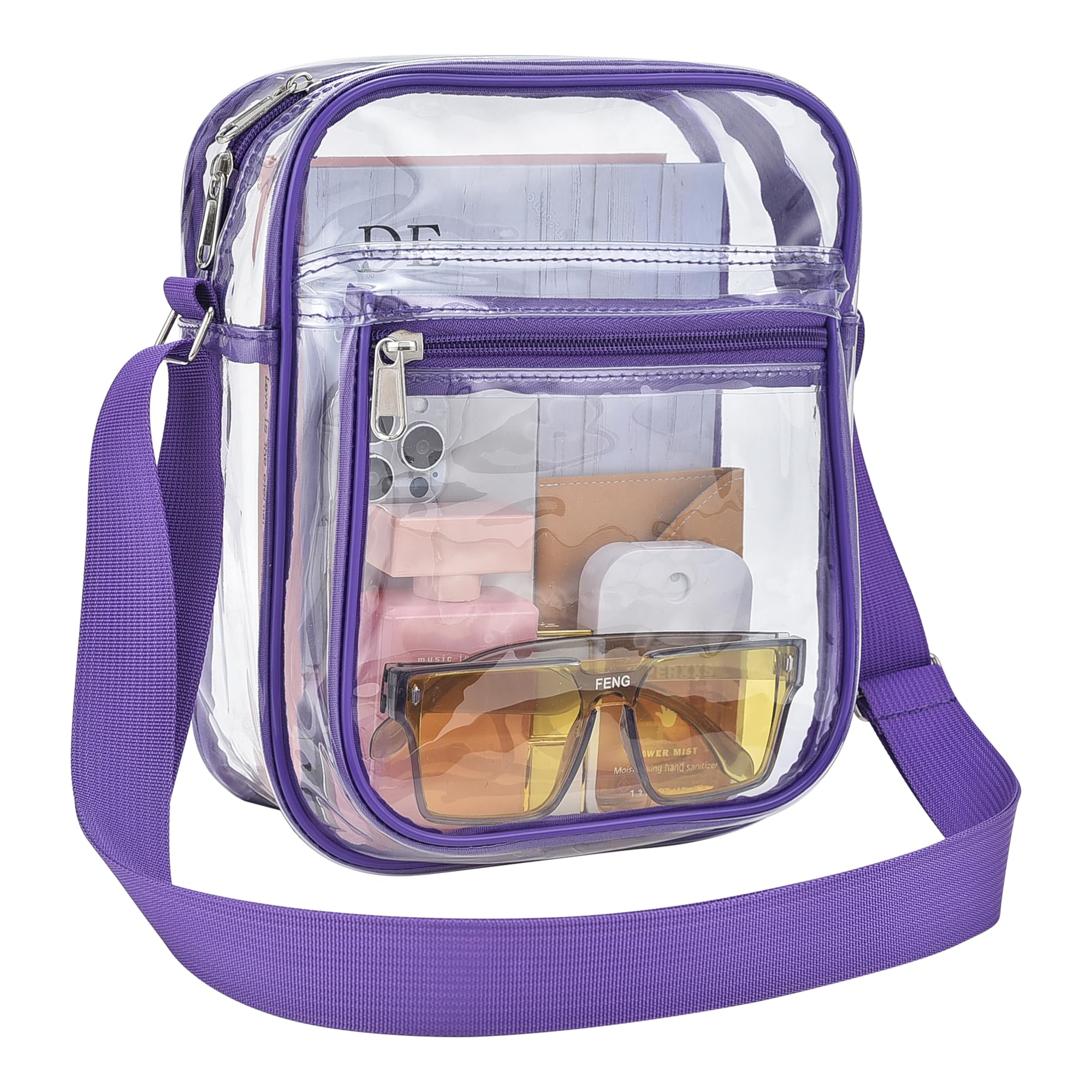 USPECLARE Clear Bag Stadium Approved Clear Messenger Bag for Men and Women
