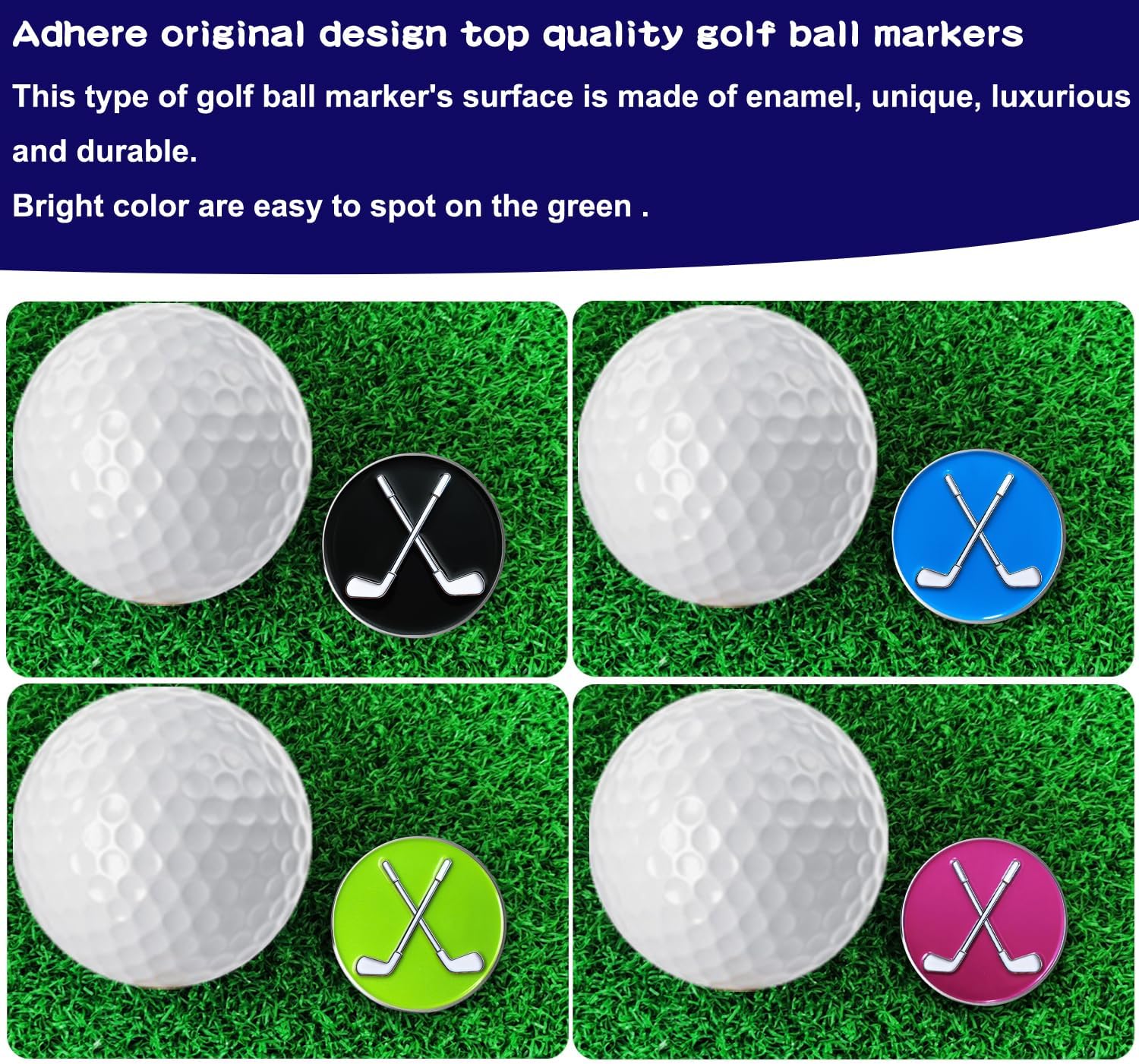 Adhere Golf Ball Markers with Strong Magnetic Hat Clip image 4