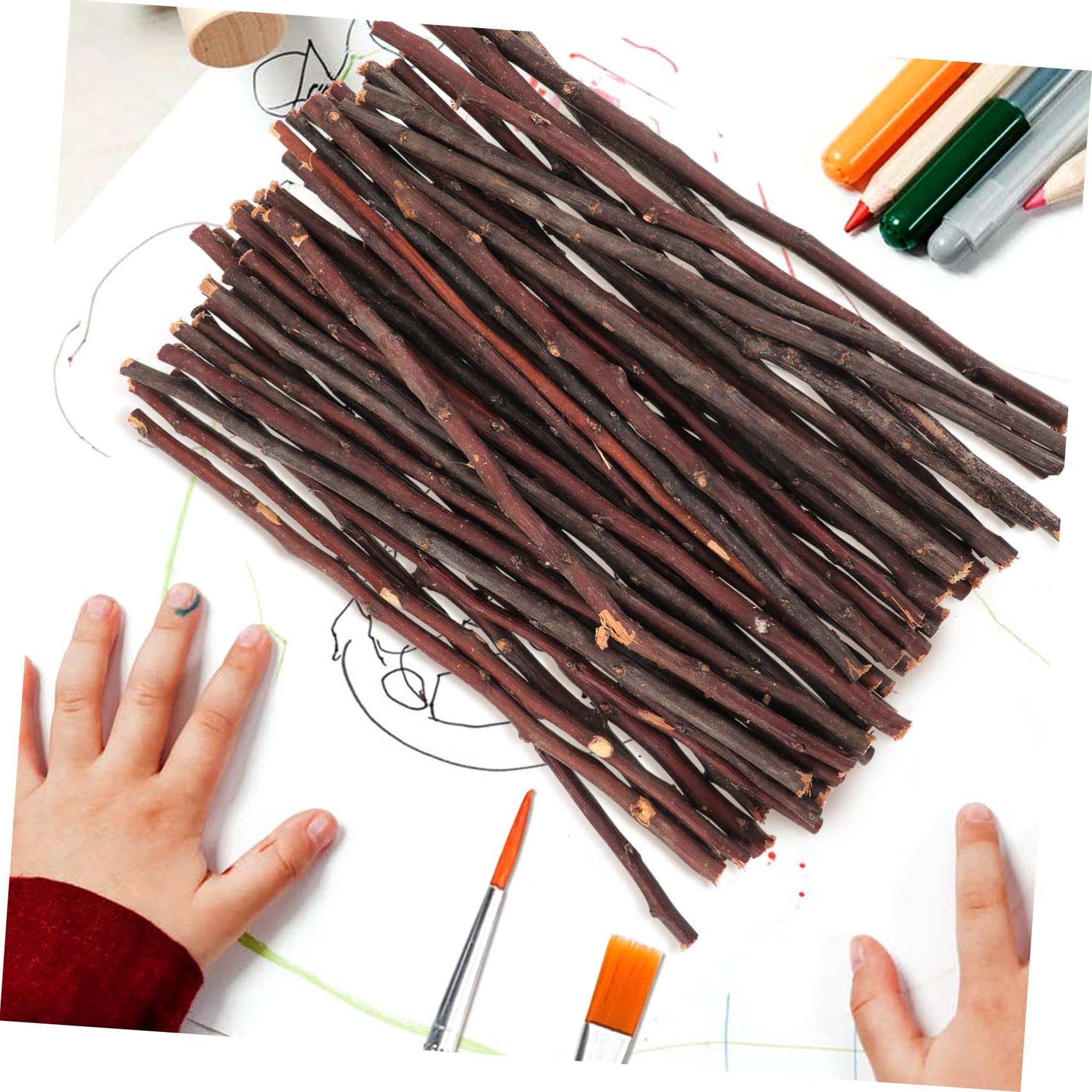50stücke Holzstäbe Für Bastelprojekte Natürliche Holzlog-sticks Ca Lang Für Kinderhandwerk Foto-requisiten Und Modellbau Rustikale Bastelmaterialien