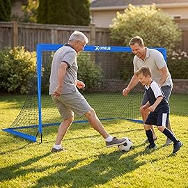 Kids Soccer Goals for Backyard Set of 2, 4 x 3 ft/6 x 4 Toddler Soccer Goal Training Equipment with Soccer Ball, Cones, Pop Up Soccer Net for Kids Age 3-5 4-6 6-8 8-12 10-12 Outdoor Games Sports Gifts