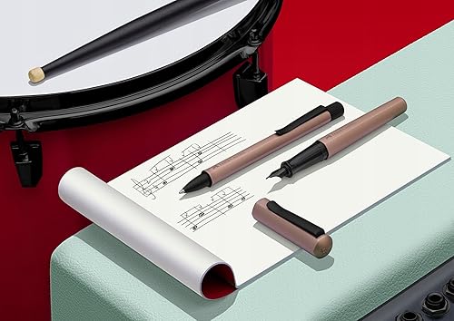 Miniatura 5 de Faber Castell HEXO - Pluma estilográfica, color bronce, tamaño mediano