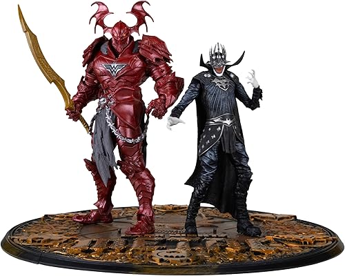 McFarlane Toys - DC Multiverse Batman Who Laughs (Knight Armor) & The Merciless (Multiverso Oscuro) Figura de 7 pulgadas y Mega Figura McFarlane