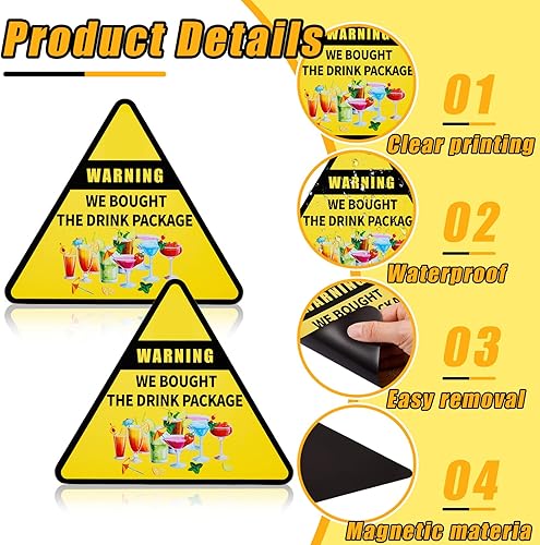 Miniatura 4 de Hoteam 2 letreros magnéticos grandes de precaución para puerta de crucero, divertidos letreros magnéticos para puerta de crucero, decoración