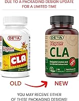 Vista 2 de Deva Vegan Vitamins Ácido linoleico conjugado (CLA), de aceite de cártamo sin OMG, 90 cápsulas, 1 paquete