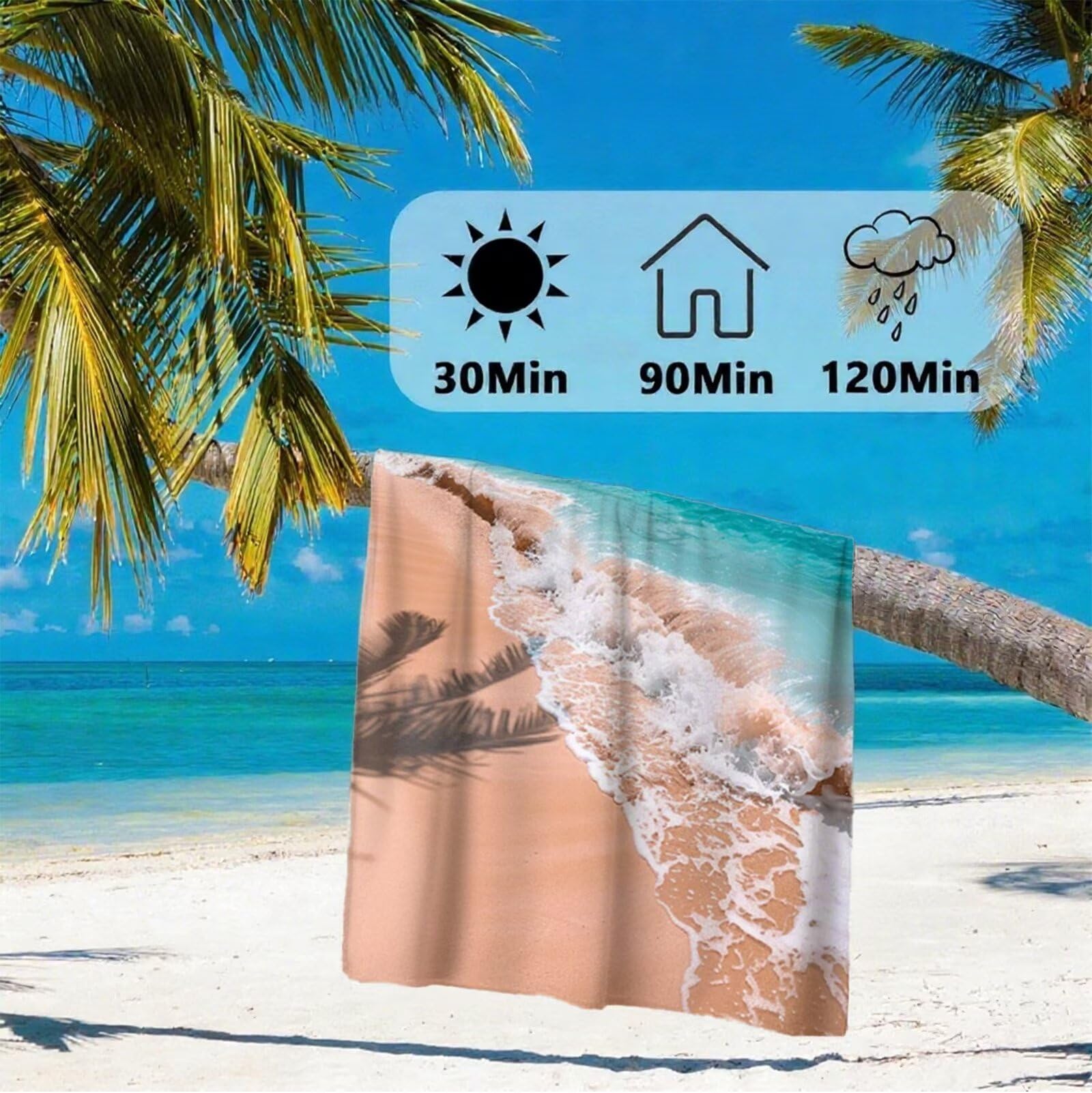 Telo Mare Microfibra 220x100 cm Telo Mare Grande, Asciugamano Palestra Asciugatura Rapida, Stuoia Campeggio Anti-Sabbia, Morbido, Assorbente, con Borsa Portaoggetti, Accessori Campeggio, Regalo Y2-620