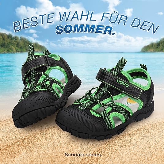 Uovo jongenssandalen, trekking- en wandelsandalen, kindersandalen, outdoor, gesloten tenen, sportieve zomerschoenen 22-38, 22 EU Uovo jongenssandalen, trekking- en wandelsandalen, kindersandalen, outdoor, gesloten tenen, sportieve zomerschoenen 22-38, 22 EU