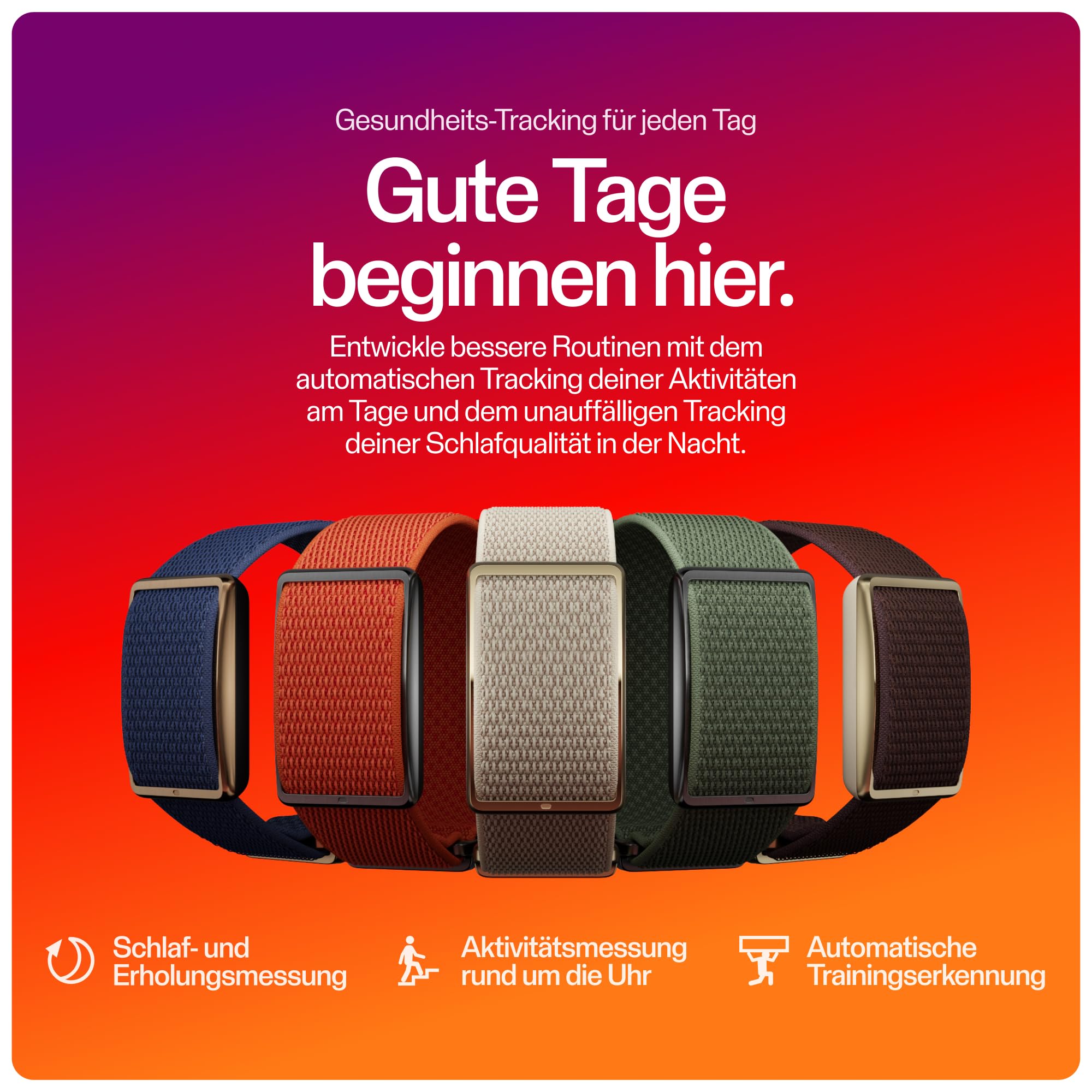 Polar Loop – Smartes Gesundheits- und Fitness-Armband ohne Display mit 24/7-Herzfrequenz-, Schlaf- und Aktivitätsmessung, Trainingserkennung, ohne ABO, 8 Tage Akku