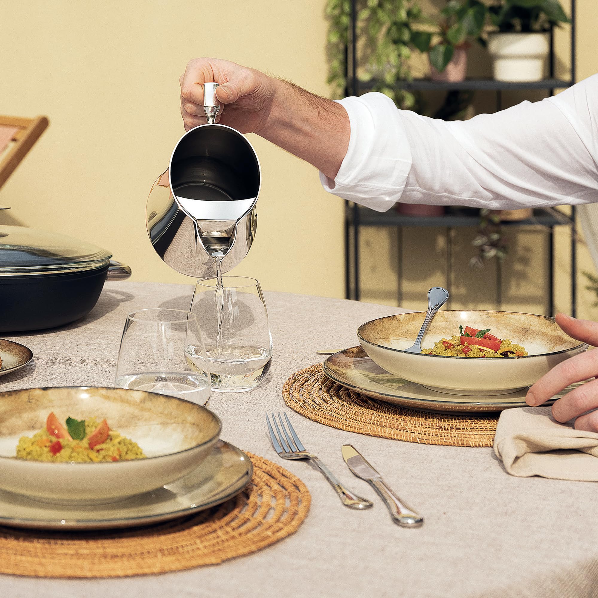 Sambonet 52563-81 Royal Inox - Set di Posate da Tavola monoblocco in acciaio inox 18/10, per 6 persone, 24 pezzi: 6 forchette, 6 cucchiai, 6 coltelli, 6 cucchiaini da tè