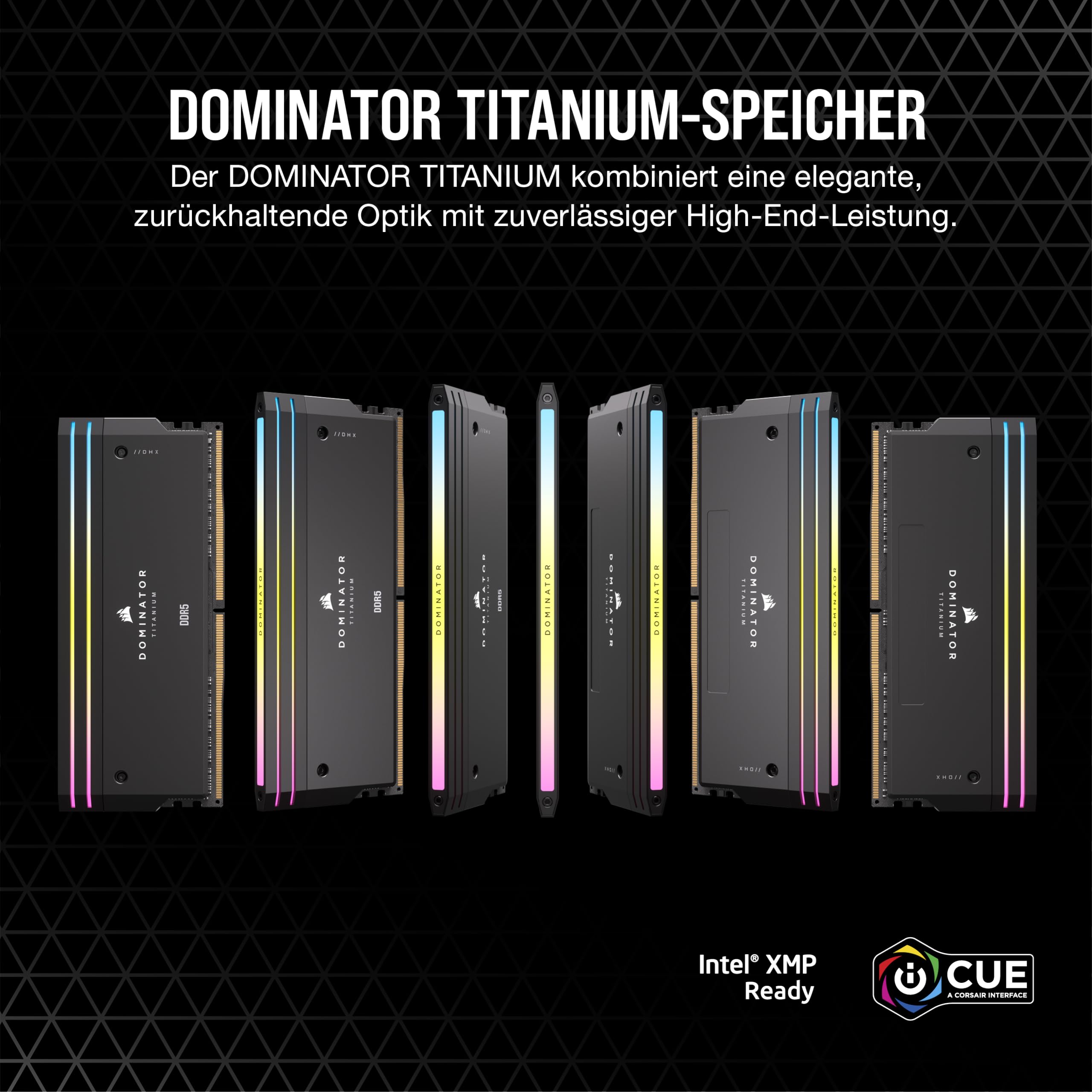 CORSAIR Dominator Titanium RGB DDR5 RAM 96GB DDR5 6600MHz CL32