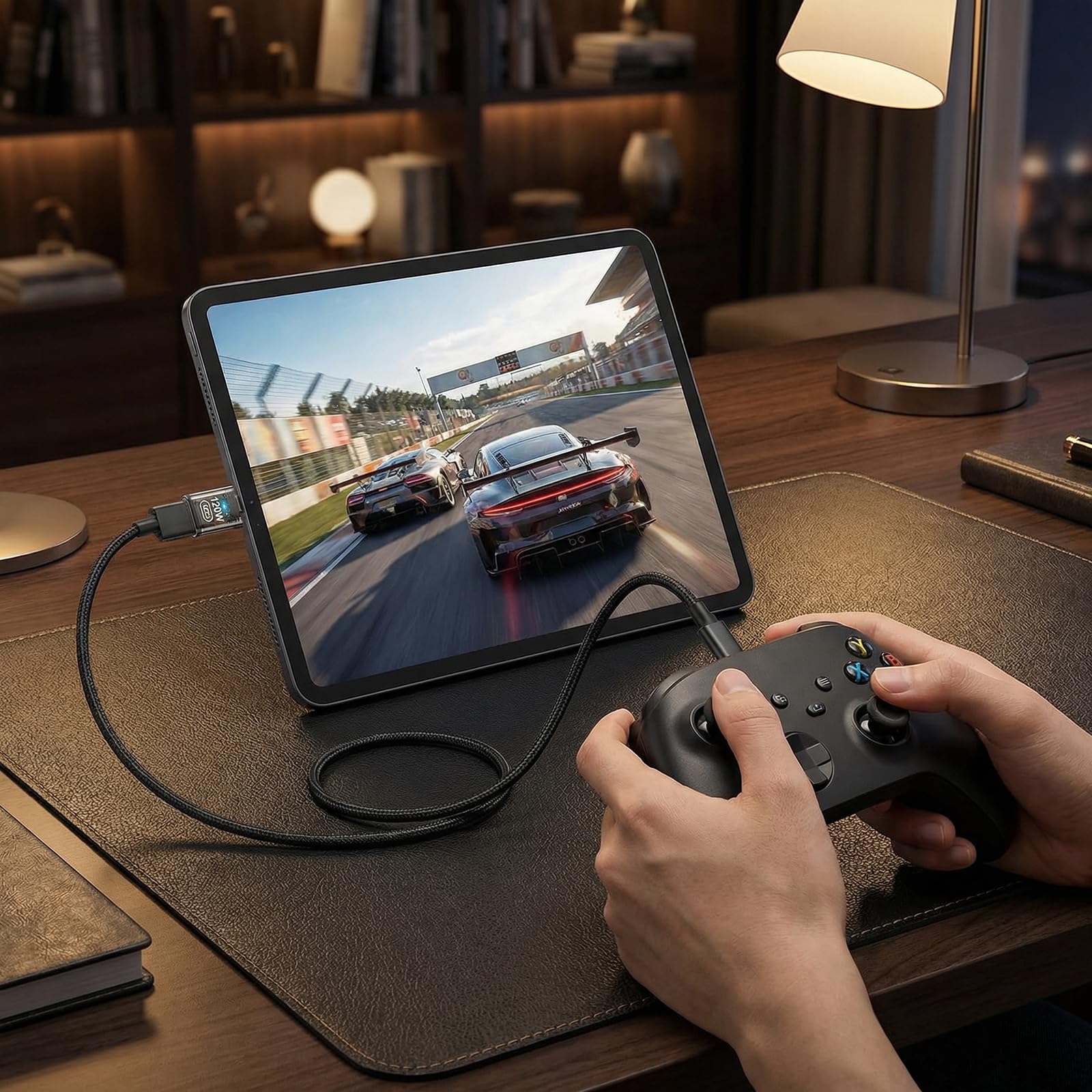 HENGBIRD Zestaw 2 sztuk USB-C do typu A i USB-A do USB-C OTG 120W USB 3.2 Gen2 10Gbps Szybkie ładowanie OTG z paskiem do szybkiego ładowania, podłączania słuchawek i transferu danych 3 w 1