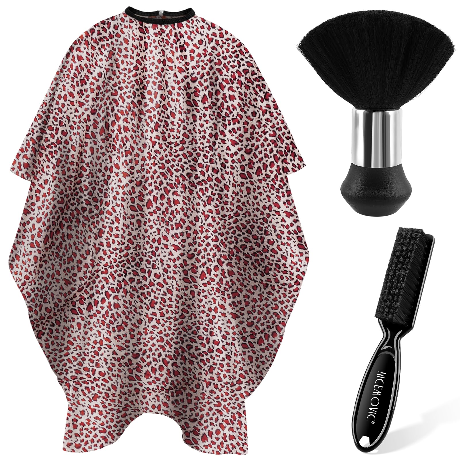 Capa de peluquería para cortar el cabello con cepillo para el cuello y cepillo de peluquería, accesorios de peluquería profesional, suministros de limpieza para corte de pelo de peluquería