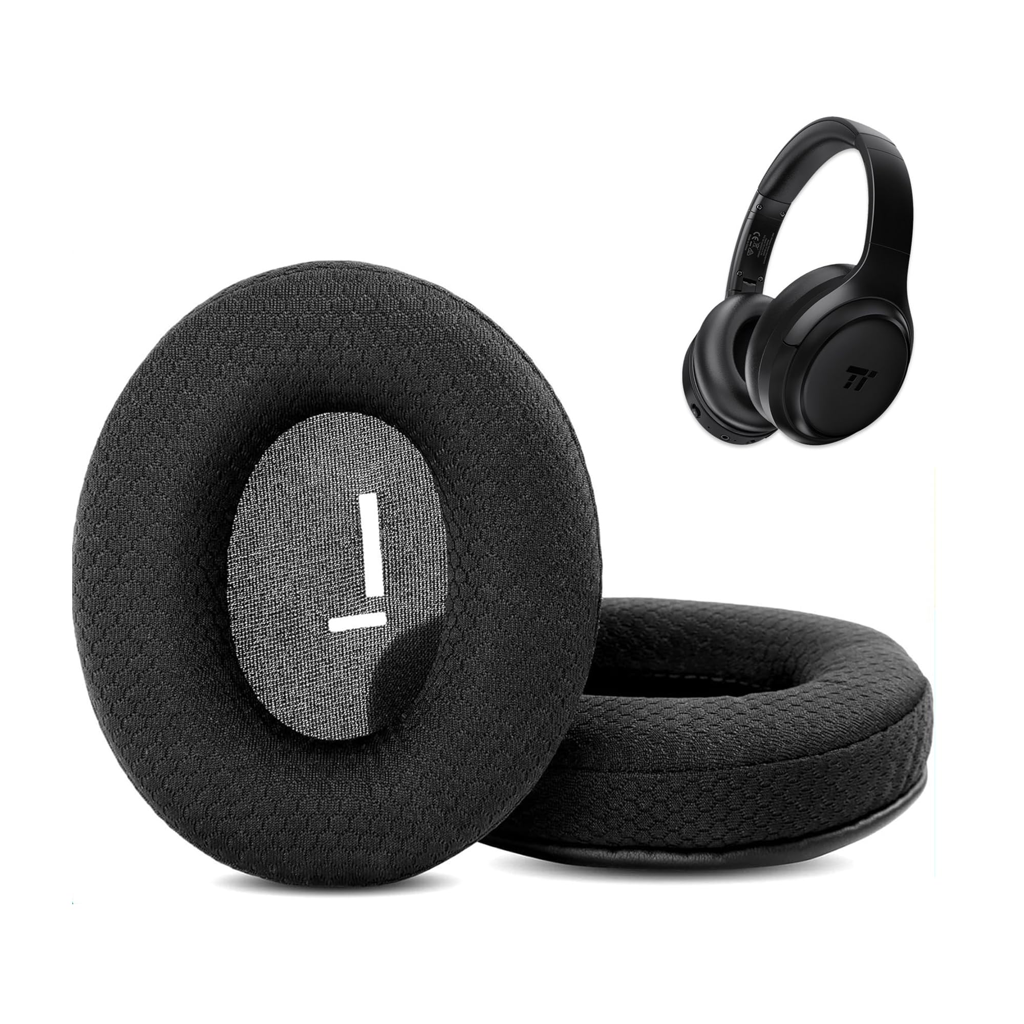 HTINDUSTRY Earpads Replacement Cushion Compatible with TaoTronics TT-BH060,TT-BH085,TT-BH090 Headphones Durable Ear Pads with Breathable Fabric Foam
