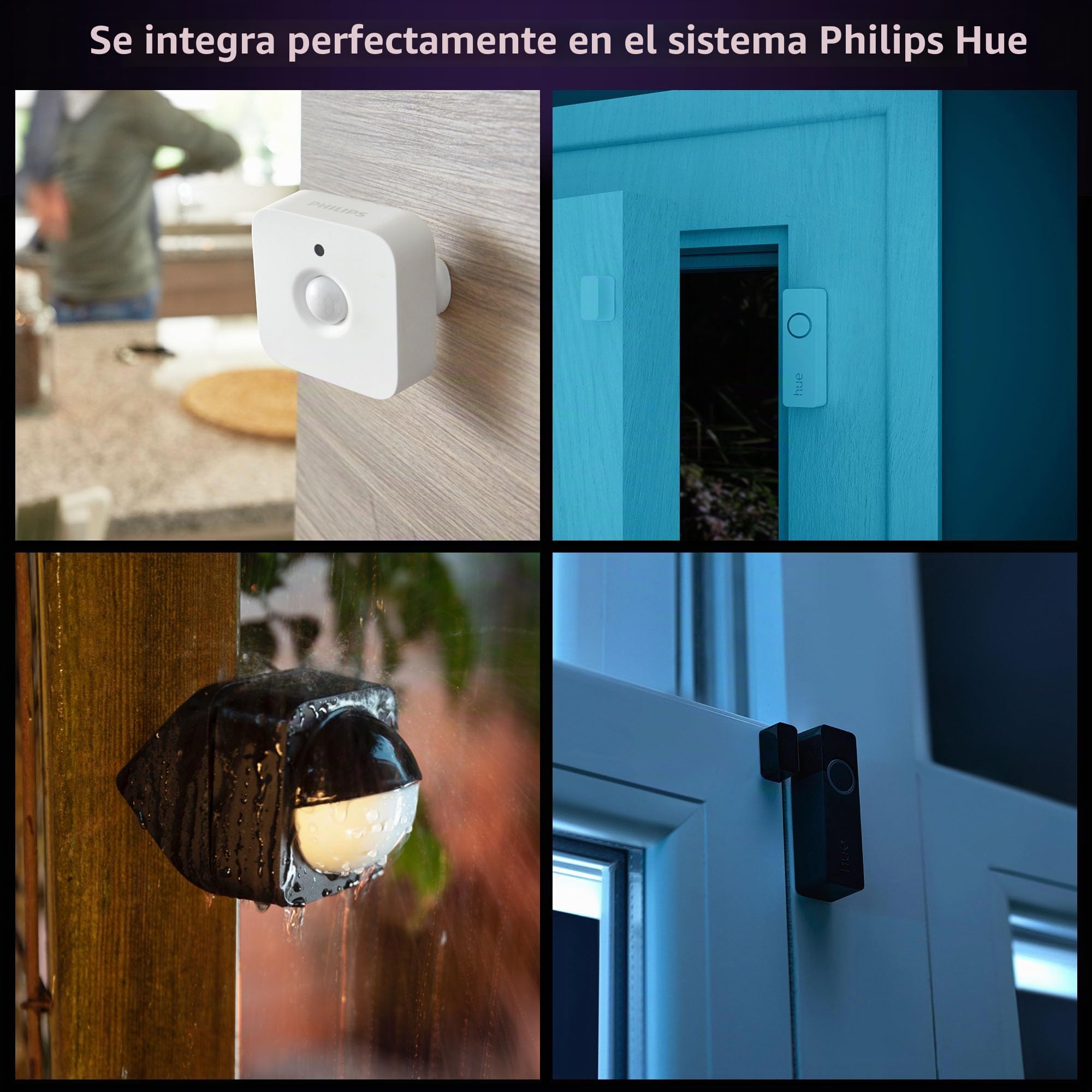 Philips Hue Secure - Cámara de seguridad inteligente para el hogar de 1080p, funciona con pilas, interior o exterior, fácil de instalar, conversación bidireccional, funciona con centro de seguridad en