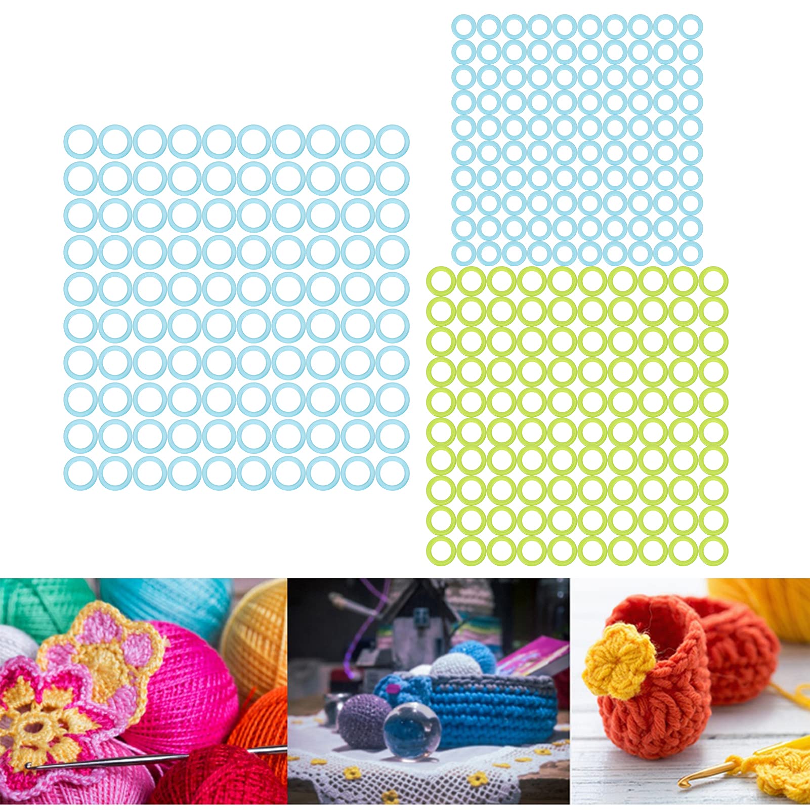 Pinsheng 300 Marqueurs De Mailles Pour Crochet - 15 Couleurs Avec Boîte De Rangement - Pour Tricot Et DIY