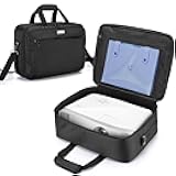 CURMIO Projector Carrying Case, Projector Bag with Laptop Compartment Compatible for Most Major Projector, Bag Only, Black (Patented Design)
