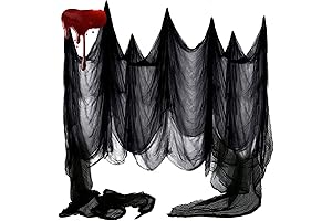 Zesliwy Halloween Black Cheesecloth Bulk: 85 * 394" Spooky Fabric for Decorations