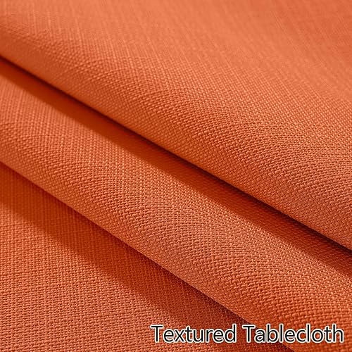 Miniatura 7 de Mantel rectangular de otoño, a prueba de derrames, lavable a máquina, de poliéster, tela de lino sintético texturizada, para otoño, Acción de