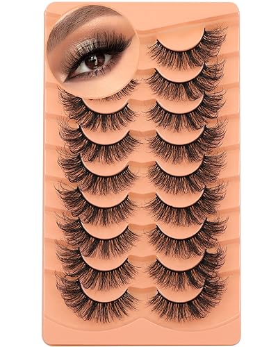 Miniatura 5 de Pestañas de visón esponjosas, pestañas naturales de ojo de gato, pestañas postizas finas que parecen extensiones suaves hechas a mano reutilizables