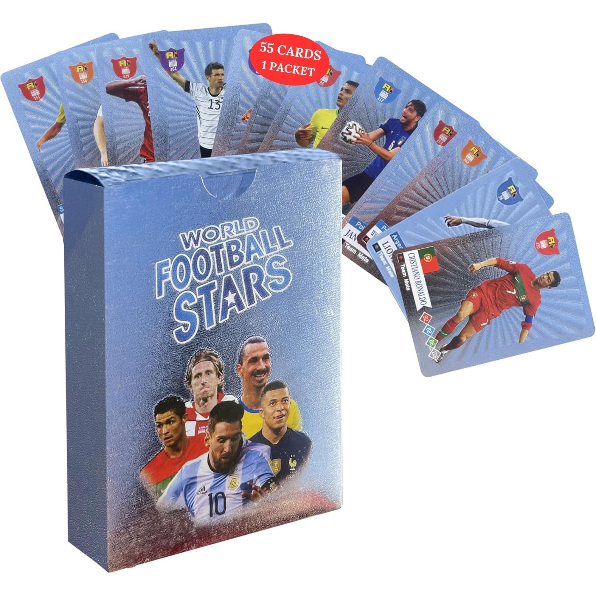 Soccer Cards - 55 Soccer Cards Per Pack | Fixed Soccer Playing Cards Set | Unforgettable…