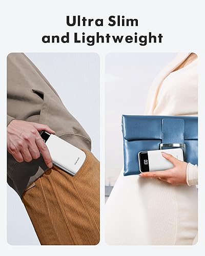 Vista 5 de Charmast Portable Charger with Built in Cables, Power Bank with Cords Wires, Slim 10000mAh Travel Battery Pack 6 Outputs 3 Inputs 3A Fast Charging