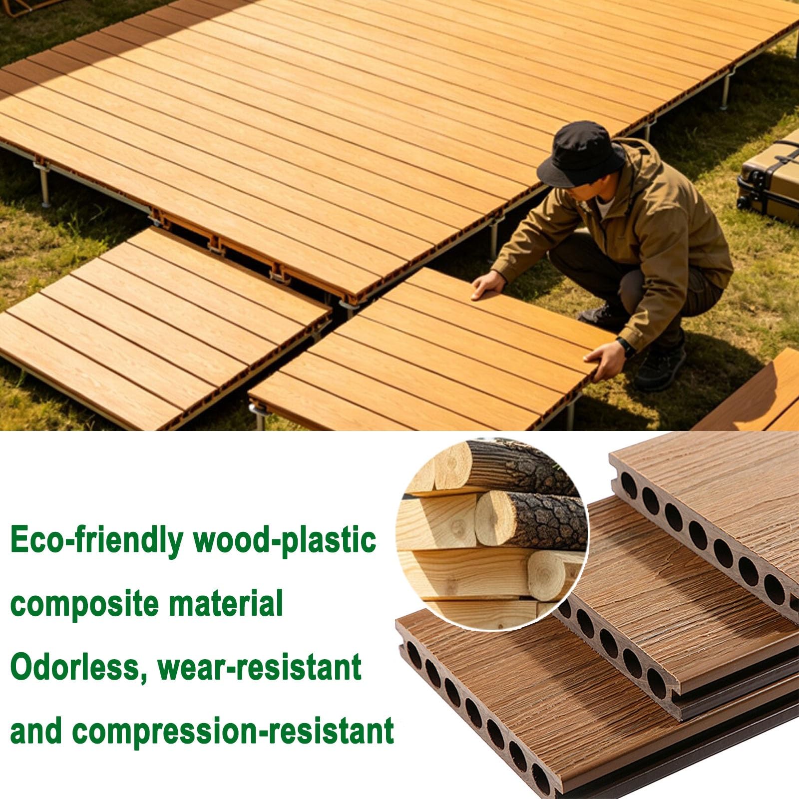 84cm Piastrelle For Ponte Modulari Ad Incastro Legno Composito Antiscivolo